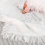 Personalised Baby Christening Silver Embroidered Shawl, thumbnail 10 of 12