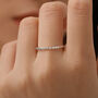 Sterling Silver Beaded Dot Band Ring, thumbnail 7 of 12
