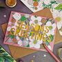 Seasons Greetings Floral Papercut Christmas Card, thumbnail 2 of 8