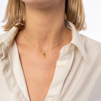 Pineapple Sterling Silver Necklace And Earring Set, 8 of 8