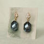 Labradorite Art Deco Drop Earrings, thumbnail 4 of 6