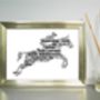 Personalised Horse And Rider Word Art Print, thumbnail 1 of 3