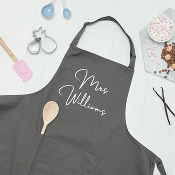 Mr And Mrs Personalised Kitchen Apron Set, 2 of 7