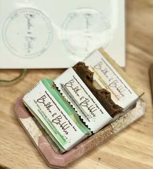 Gift Box2 Six Small Bars Handmade Soap With Seed Paper, 2 of 9