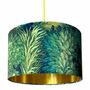 Enchanted Wood Velvet Lampshades In Grass Green, thumbnail 3 of 5