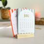 2025 Desk Calendar With Refillable Cards And Wood Stand, thumbnail 6 of 11