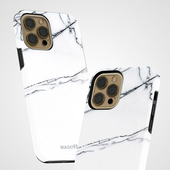 Carrara White Marble Tough Case For iPhone, 4 of 4