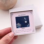 Angel Number Asymmetrical Sterling Silver Earrings, thumbnail 8 of 11