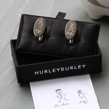 Men's Personalised Child's Drawing Cufflinks, 3 of 8