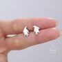 Sterling Silver Tiny Penguin Bird Stud Earrings, thumbnail 7 of 12