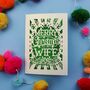 Papercut Wife Christmas Card, thumbnail 7 of 7
