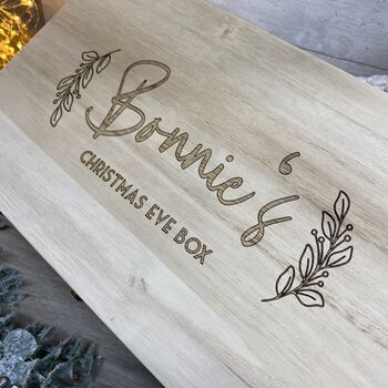 Personalised Engraved Christmas Eve Box Style Three, 7 of 10