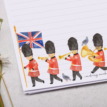 A4 Letter Writing Paper With Watercolour Queen's Guards, 2 of 4