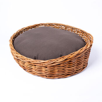 Natural Rattan Basket And Reversible Mattress Set, 7 of 8