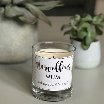 Personalised Marvellous Mum Rose Gold Candle, 2 of 2