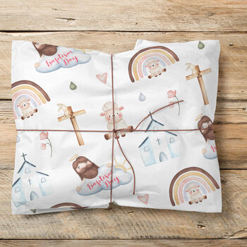 Children's Baptism Wrapping Paper Roll Or Folded, 2 of 3