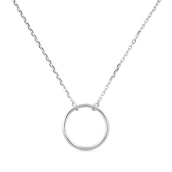 18 K Gold Or Silver Circle Necklace For Women, 10 of 10