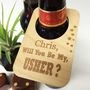 Personalised Will You Be My Usher Bottle Label, thumbnail 3 of 6