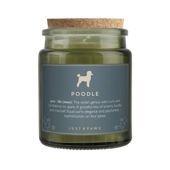 'Poodle' Definition Large Green Candle • Dog Enthusiast • Just Paws • Gift Box, 3 of 4