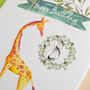 Personalised Giraffe Illustrated Birthday Card With Age, thumbnail 2 of 4