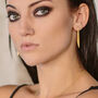 Gold Plated Silver Slim Shard Earrings, thumbnail 1 of 4