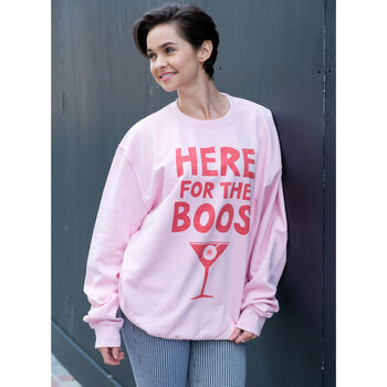 Here For The Boos Women's Halloween Sweatshirt, 3 of 4