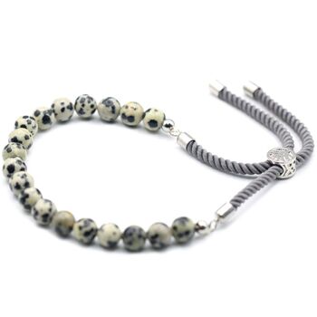 Dalmatian Jasper Silver Cord Bracleet, 3 of 5