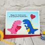 'Dinosaurs' Personalised Anniversary Or Birthday Card, thumbnail 3 of 4