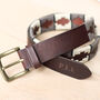 Men's Personalised Initials Leather Woven Belt, thumbnail 1 of 6