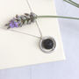 Sterling Silver Circle Lava Stone Diffuser Necklace, thumbnail 1 of 4