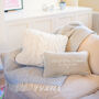 Personalised Linen Wedding And Anniversary Cushion, thumbnail 2 of 4