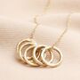 Stainless Steel Rings Pendant Necklace In Gold, thumbnail 1 of 4