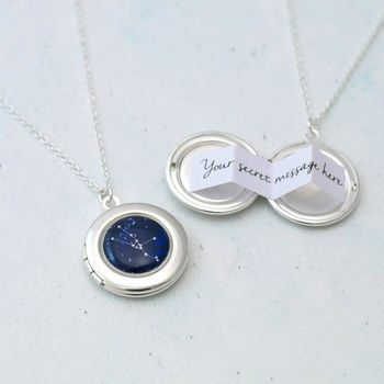 Personalised Zodiac Constellation Locket Necklace, 2 of 7