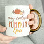 Personalised Pumpkin Spice Gold Handle Mug Ceramic, thumbnail 2 of 6