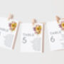 Wedding Seating Plan Cards Autumn Sunflower, thumbnail 1 of 4