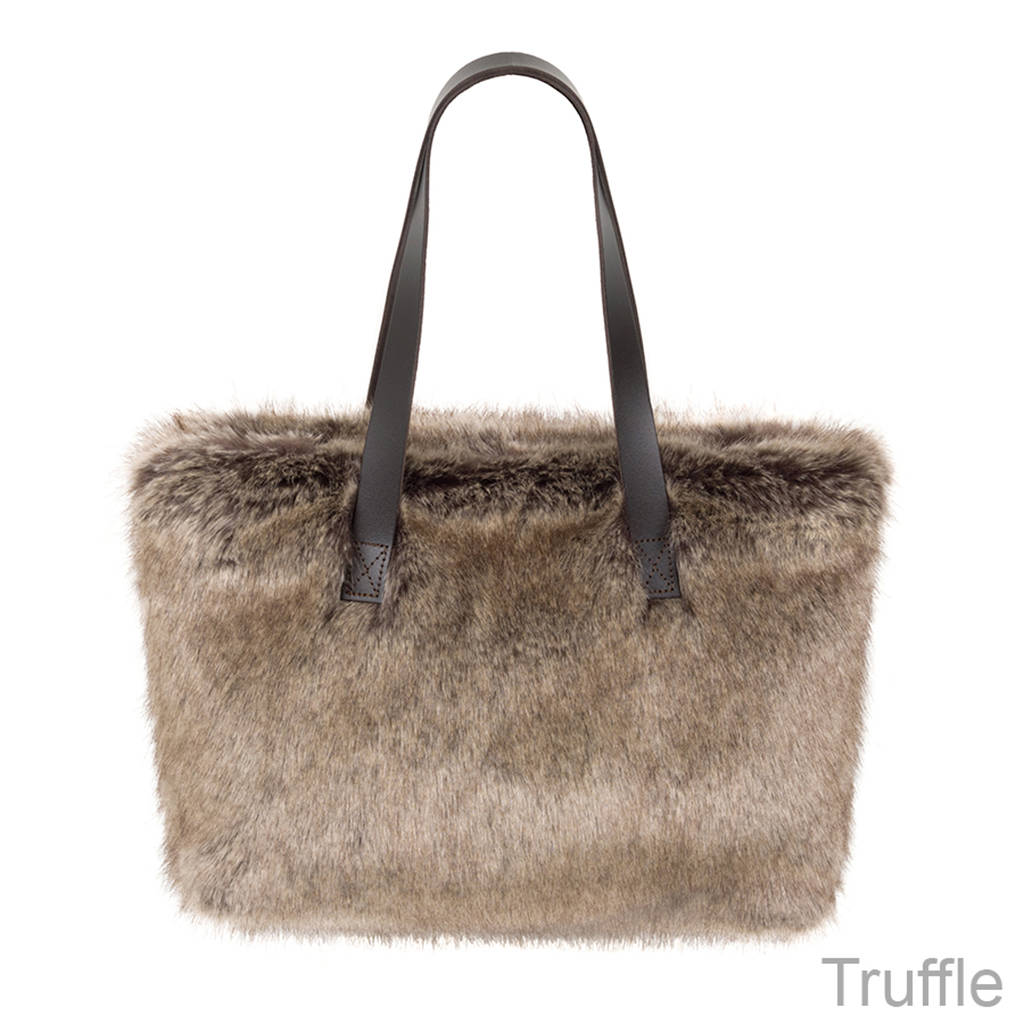 Faux Fur Vegan Kersey Tote Bag By Helen Moore | notonthehighstreet.com