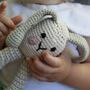 Neutral Baby Bunny Rattle, thumbnail 1 of 4