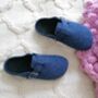 Wool Orthopaedic Navy Women's Clogs Slippers, thumbnail 8 of 8