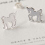 Mythical Sterling Silver Unicorn Stud Earrings, thumbnail 2 of 10