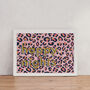 Pink Leopard Print 'Happy Nights' Wall Art, thumbnail 2 of 3