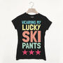 Lucky Ski Pants Women's Retro Après Ski T Shirt, thumbnail 1 of 2