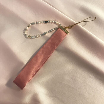 Allegra Pearl And Silk Phone Strap, 5 of 9