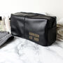 Personalised Luxury Black Leatherette Wash Bag, thumbnail 3 of 5