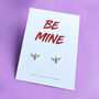 Be Mine Sterling Silver Valentines Bee Earrings, thumbnail 1 of 3