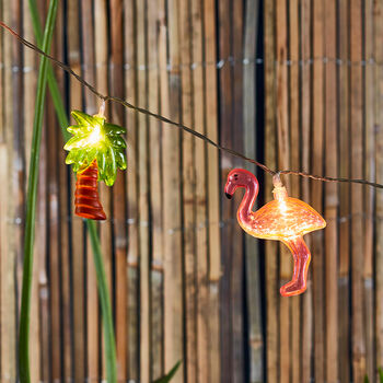 10 LED Flamingo And Palm Tree Fairy Lights, 2 of 2