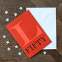 Roman Numerals Fifty Card, thumbnail 4 of 4
