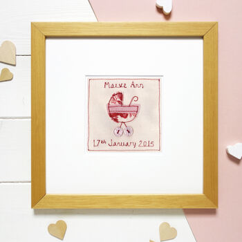 Personalised New Baby Girl Picture Gift, 9 of 12