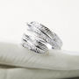 Sterling Silver Angelic Feather Ring, thumbnail 1 of 7