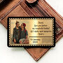 Personalised Stamp Photo And Message Metal Wallet Card, thumbnail 3 of 7