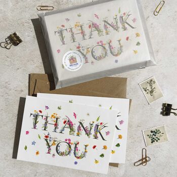Wildflower Letters Thank You Cards, 5 of 6